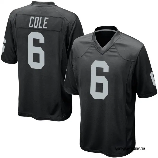 Men's AJ Cole Las Vegas Raiders Game Black Team Color Jersey
