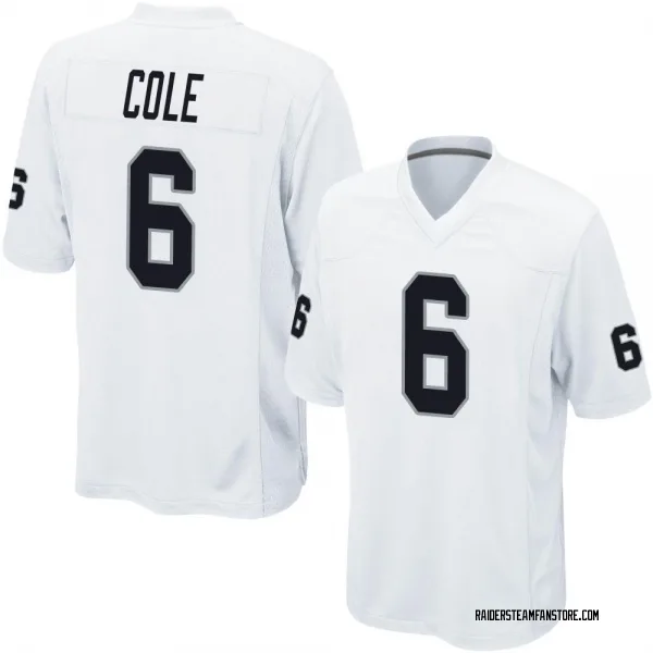 Men's AJ Cole Las Vegas Raiders Game White Jersey
