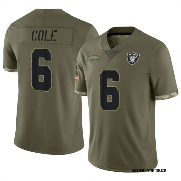 Men's AJ Cole Las Vegas Raiders Limited Olive 2022 Salute To Service Jersey