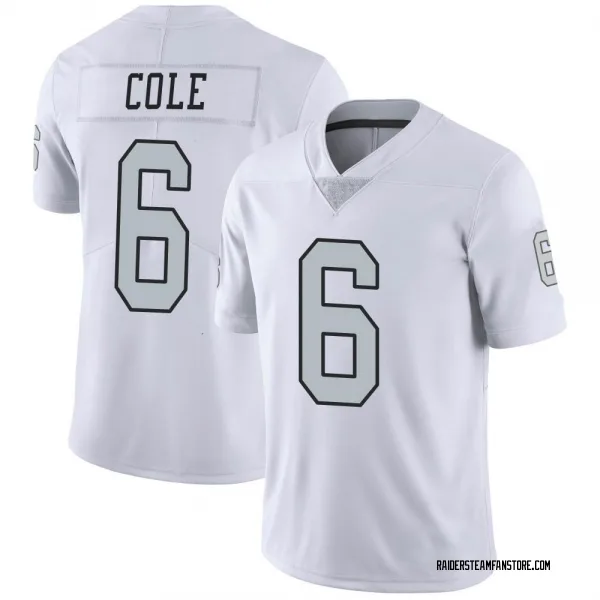 Men's AJ Cole Las Vegas Raiders Limited White Color Rush Jersey