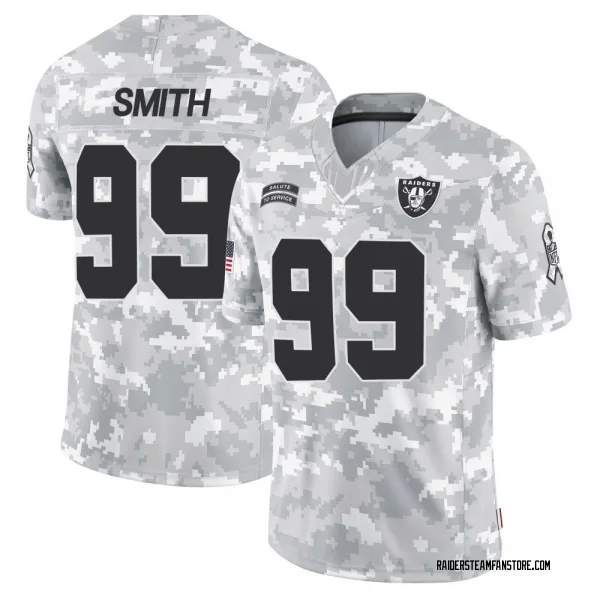 Men's Aldon Smith Las Vegas Raiders Limited Arctic Camo 2024 Salute to Service Jersey