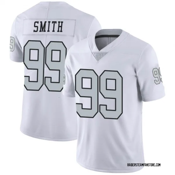 Men's Aldon Smith Las Vegas Raiders Limited White Color Rush Jersey