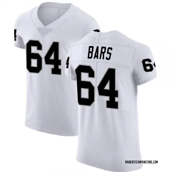Men's Alex Bars Las Vegas Raiders Elite White Vapor Untouchable Jersey