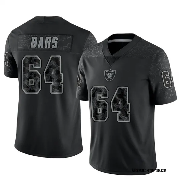 Men's Alex Bars Las Vegas Raiders Limited Black Reflective Jersey