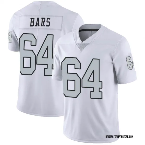 Men's Alex Bars Las Vegas Raiders Limited White Color Rush Jersey