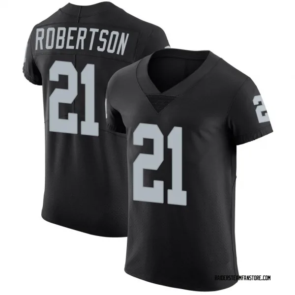 Men's Amik Robertson Las Vegas Raiders Elite Black Team Color Vapor Untouchable Jersey