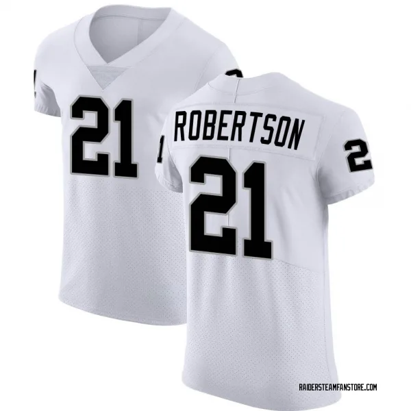 Men's Amik Robertson Las Vegas Raiders Elite White Vapor Untouchable Jersey