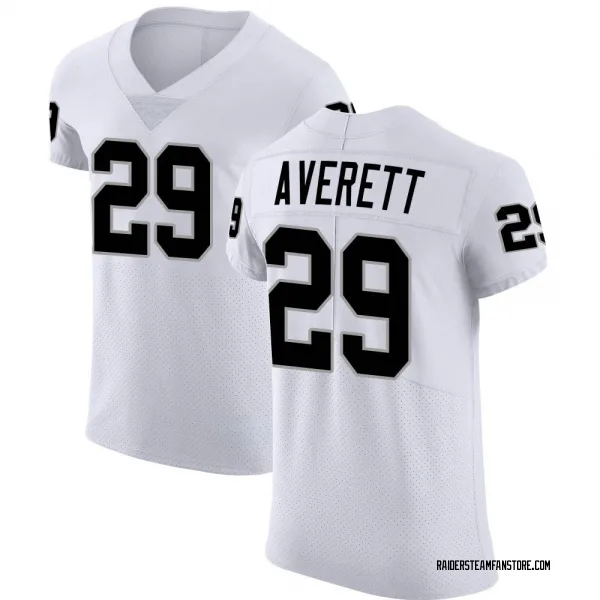 Men's Anthony Averett Las Vegas Raiders Elite White Vapor Untouchable Jersey
