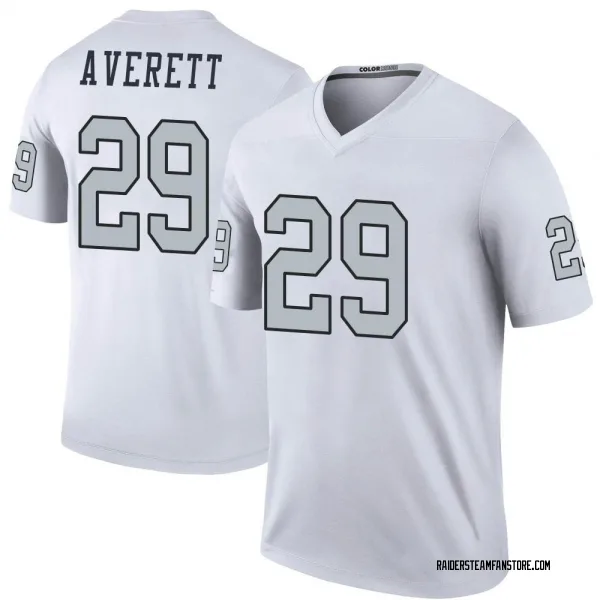 Men's Anthony Averett Las Vegas Raiders Legend White Color Rush Jersey
