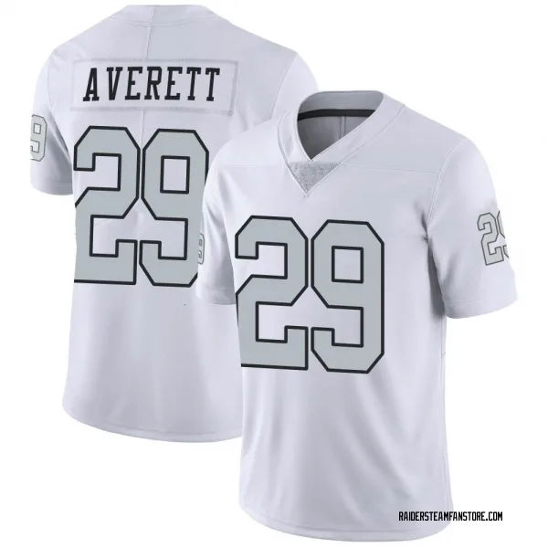 Men's Anthony Averett Las Vegas Raiders Limited White Color Rush Jersey