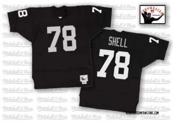 Men's Art Shell Las Vegas Raiders Authentic Black Team Color Throwback Jersey