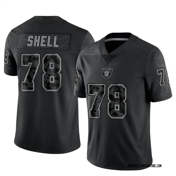 Men's Art Shell Las Vegas Raiders Limited Black Reflective Jersey