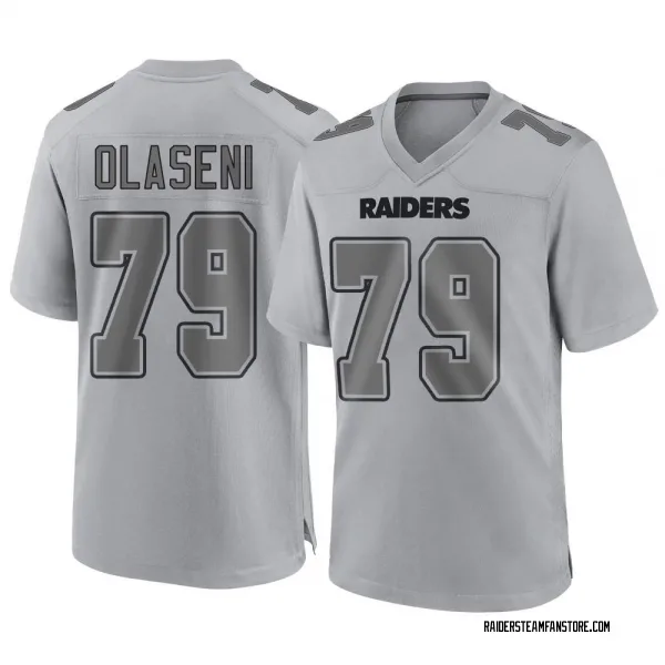 Men's Bamidele Olaseni Las Vegas Raiders Game Gray Atmosphere Fashion Jersey
