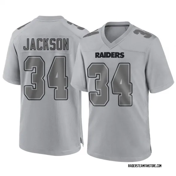 Men's Bo Jackson Las Vegas Raiders Game Gray Atmosphere Fashion Jersey