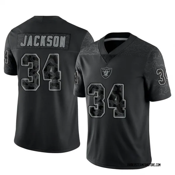 Men's Bo Jackson Las Vegas Raiders Limited Black Reflective Jersey