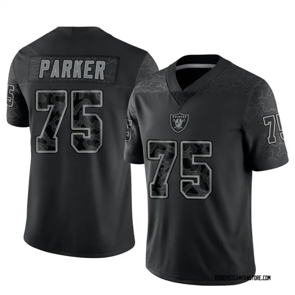 Men's Brandon Parker Las Vegas Raiders Limited Black Reflective Jersey