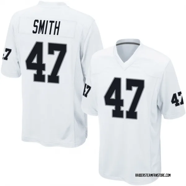 Men's Brandon Smith Las Vegas Raiders Game White Jersey