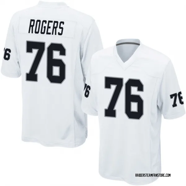 Men's Caleb Rogers Las Vegas Raiders Game White Jersey