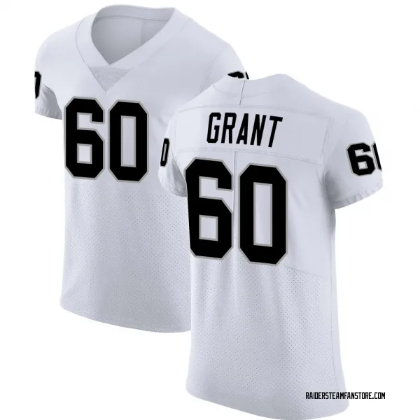 Men's Charles Grant Las Vegas Raiders Elite White Vapor Untouchable Jersey