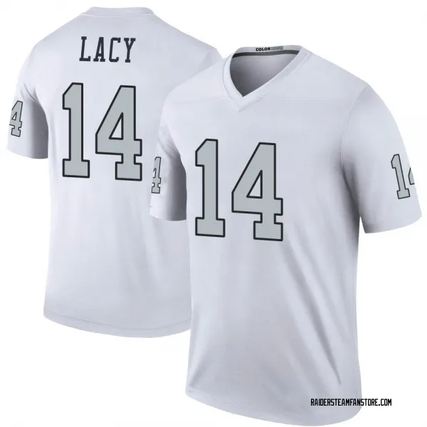 Men's Chris Lacy Las Vegas Raiders Legend White Color Rush Jersey