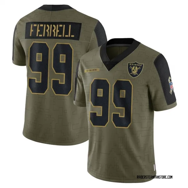 Men's Clelin Ferrell Las Vegas Raiders Limited Olive 2021 Salute To Service Jersey