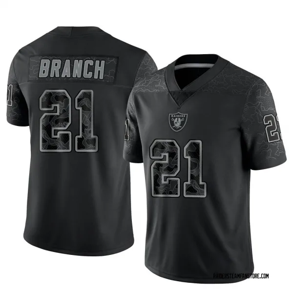 Men's Cliff Branch Las Vegas Raiders Limited Black Reflective Jersey