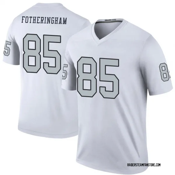 Men's Cole Fotheringham Las Vegas Raiders Legend White Color Rush Jersey