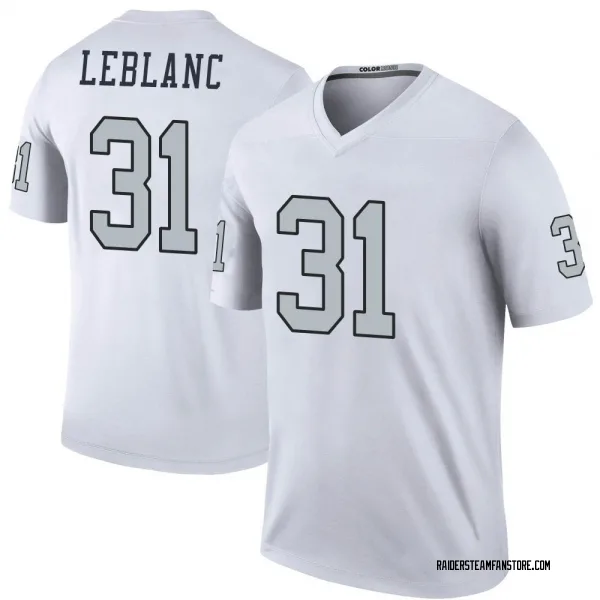 Men's Cre'Von LeBlanc Las Vegas Raiders Legend White Color Rush Jersey
