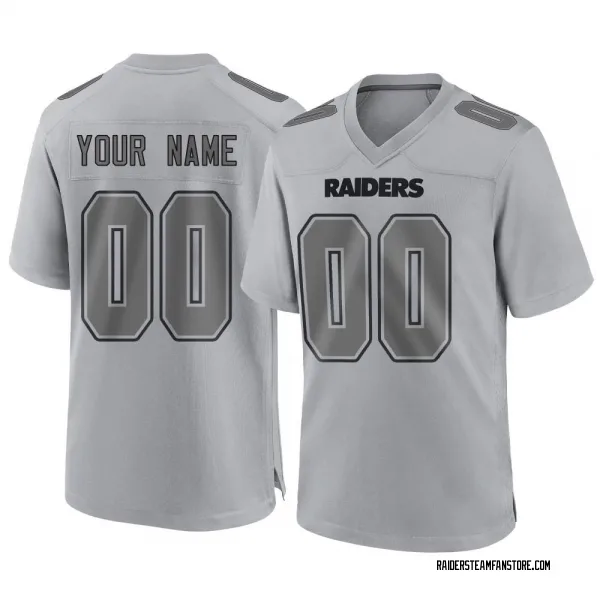 Men's Custom Las Vegas Raiders Game Gray Atmosphere Fashion Jersey