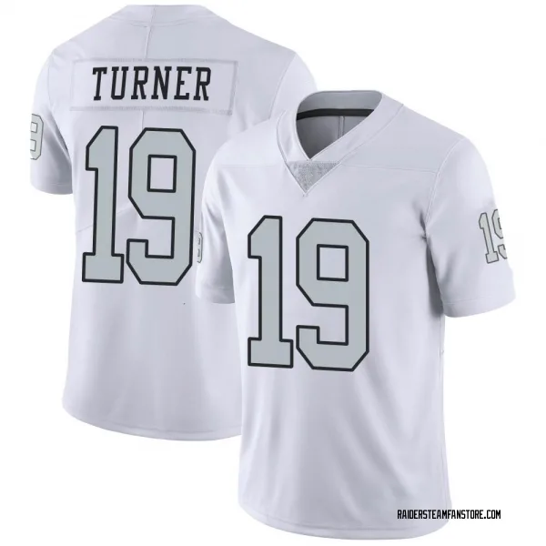 Men's DJ Turner Las Vegas Raiders Limited White Color Rush Jersey
