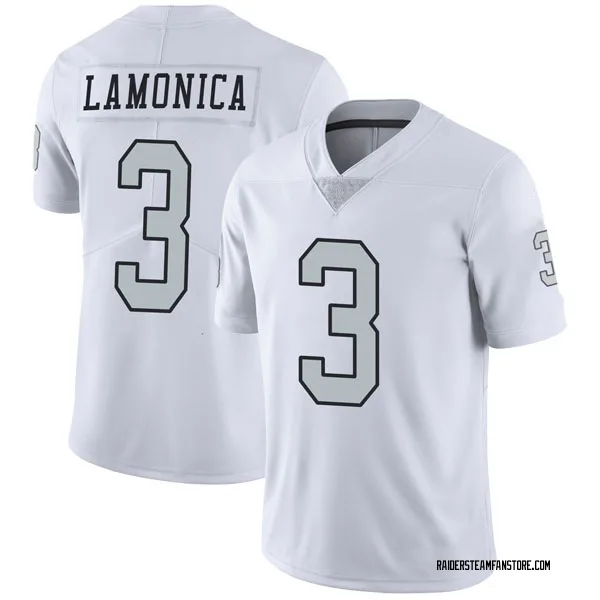 Men's Daryle Lamonica Las Vegas Raiders Limited White Color Rush Jersey