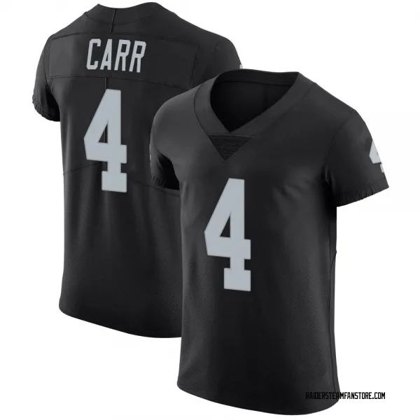 Men's Derek Carr Las Vegas Raiders Elite Black Team Color Vapor Untouchable Jersey