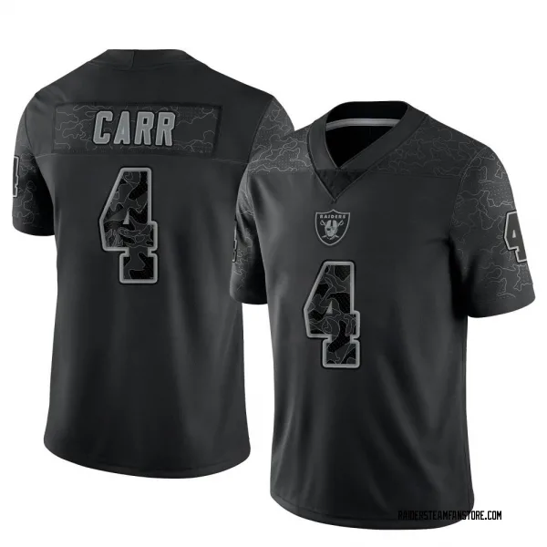 Men's Derek Carr Las Vegas Raiders Limited Black Reflective Jersey
