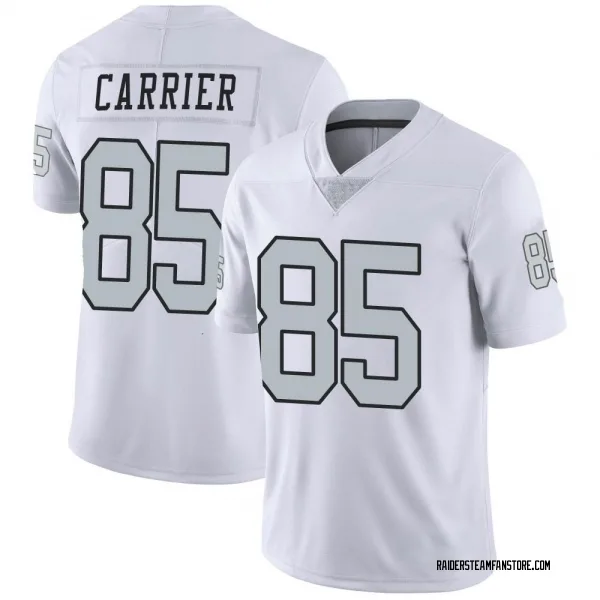 Men's Derek Carrier Las Vegas Raiders Limited White Color Rush Jersey