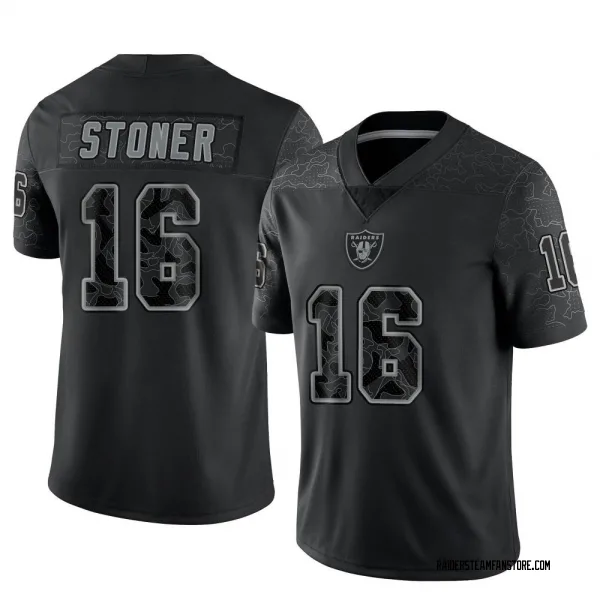 Men's Dillon Stoner Las Vegas Raiders Limited Black Reflective Jersey