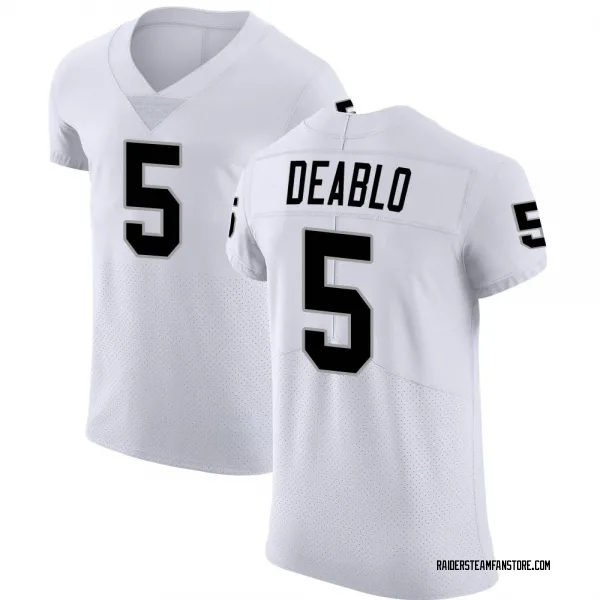 Men's Divine Deablo Las Vegas Raiders Elite White Vapor Untouchable Jersey