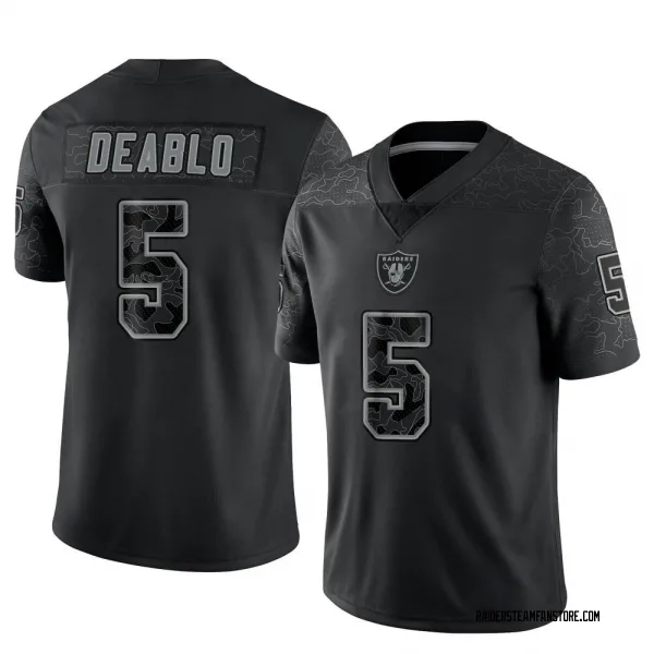 Men's Divine Deablo Las Vegas Raiders Limited Black Reflective Jersey
