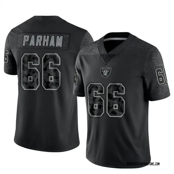 Men's Dylan Parham Las Vegas Raiders Limited Black Reflective Jersey