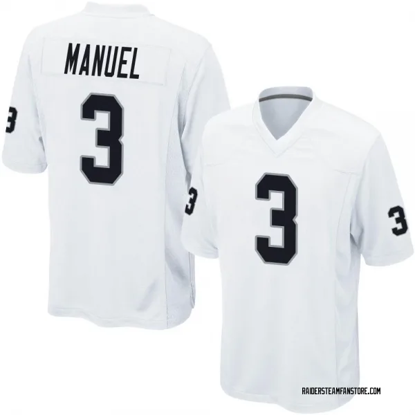 Men's EJ Manuel Las Vegas Raiders Game White Jersey