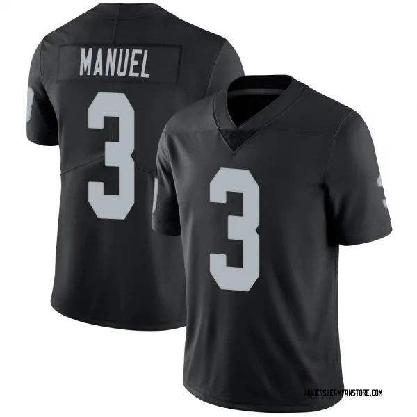 Men's EJ Manuel Las Vegas Raiders Limited Black Team Color Vapor Untouchable Jersey