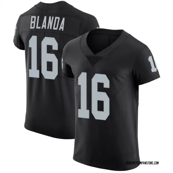 Men's George Blanda Las Vegas Raiders Elite Black Team Color Vapor Untouchable Jersey