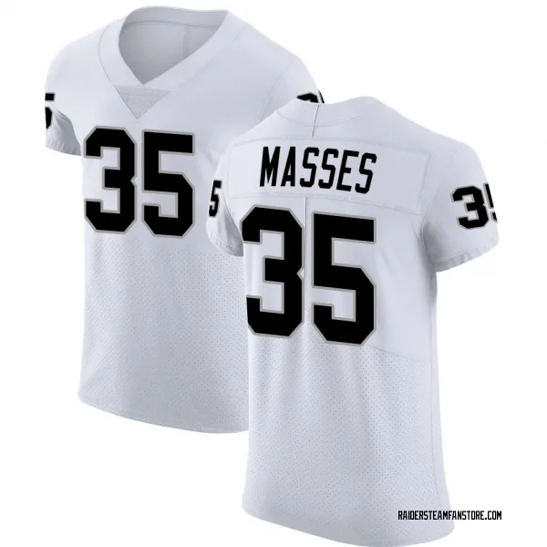 Men's Hezekiah Masses Las Vegas Raiders Elite White Vapor Untouchable Jersey