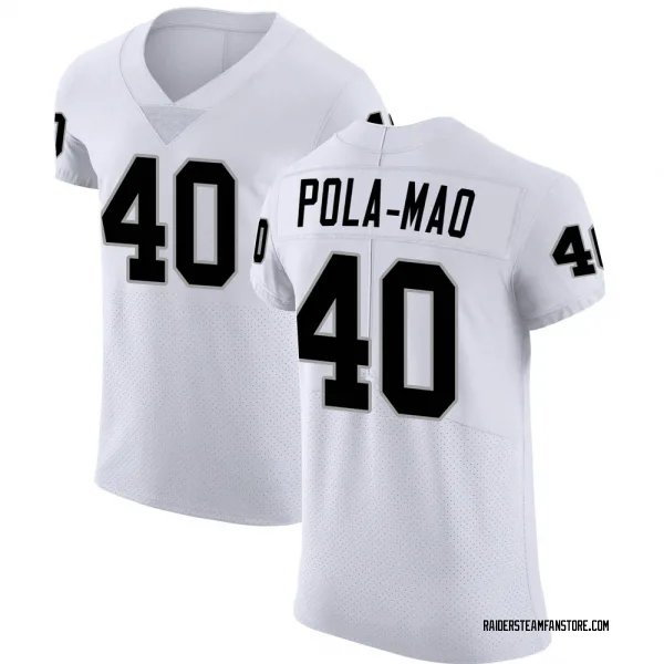 Men's Isaiah Pola-Mao Las Vegas Raiders Elite White Vapor Untouchable Jersey