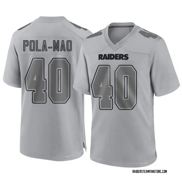 Men's Isaiah Pola-Mao Las Vegas Raiders Game Gray Atmosphere Fashion Jersey