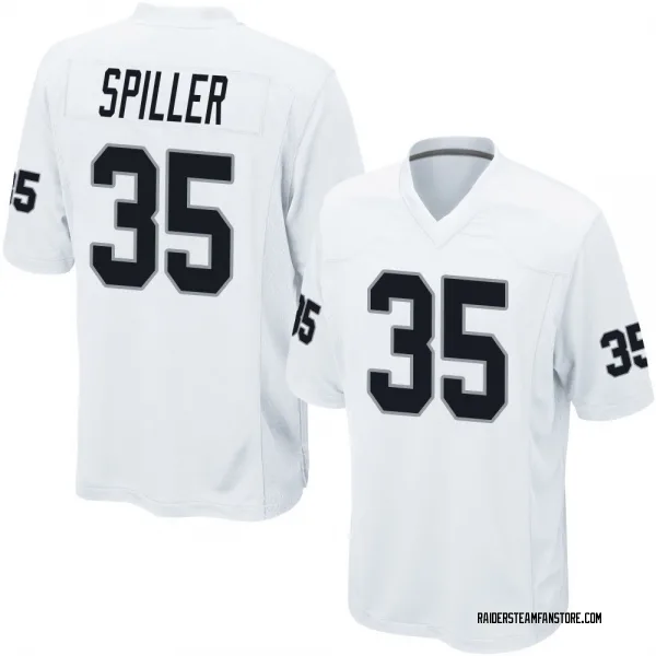 Men's Isaiah Spiller Las Vegas Raiders Game White Jersey