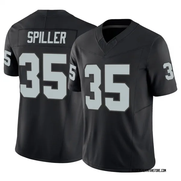 Men's Isaiah Spiller Las Vegas Raiders Limited Black Vapor F.U.S.E. Jersey