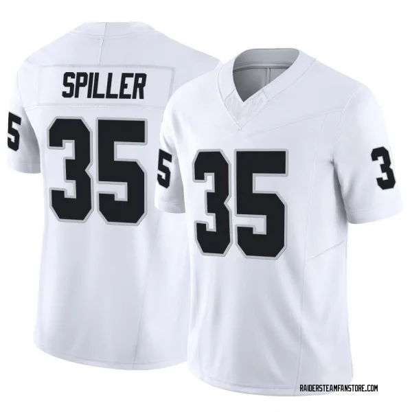 Men's Isaiah Spiller Las Vegas Raiders Limited White Vapor F.U.S.E. Jersey