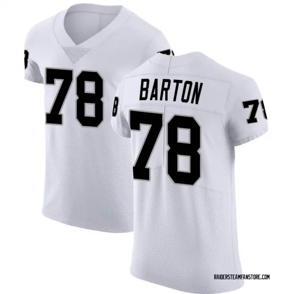 Men's Jackson Barton Las Vegas Raiders Elite White Vapor Untouchable Jersey