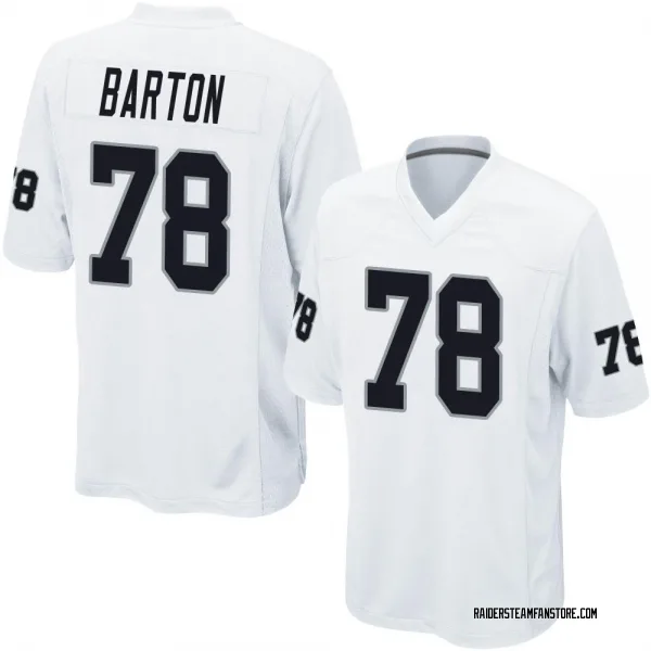 Men's Jackson Barton Las Vegas Raiders Game White Jersey