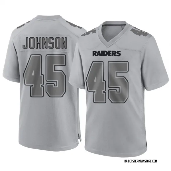 Men's Jakob Johnson Las Vegas Raiders Game Gray Atmosphere Fashion Jersey